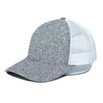 Diamond Glitter Artwork Print (NOT Real Glitter) White Mesh Trucker Cap