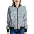 Diamond (NOT Real) Glitter Print Women's Bomber Jacket
