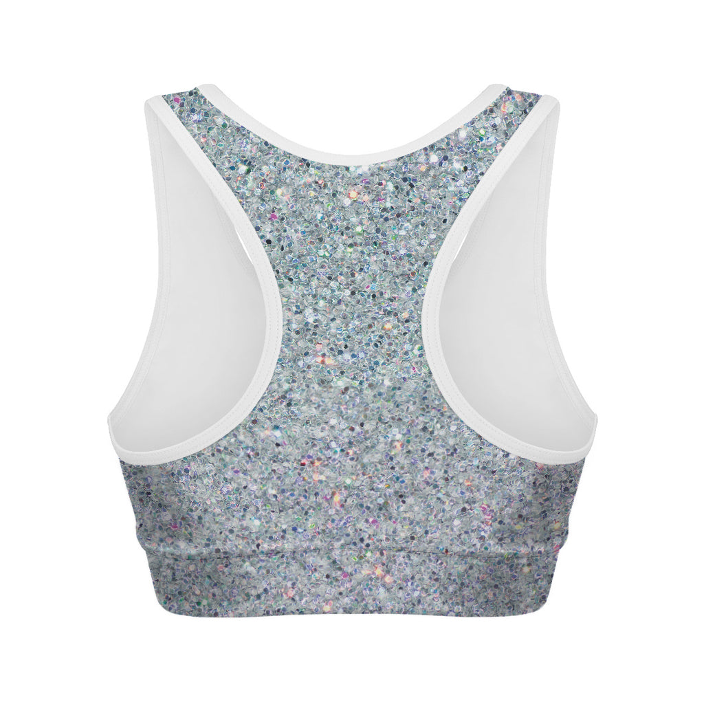 Diamond Glitter Artwork Print (NOT Real Glitter) Women's Sports Bra