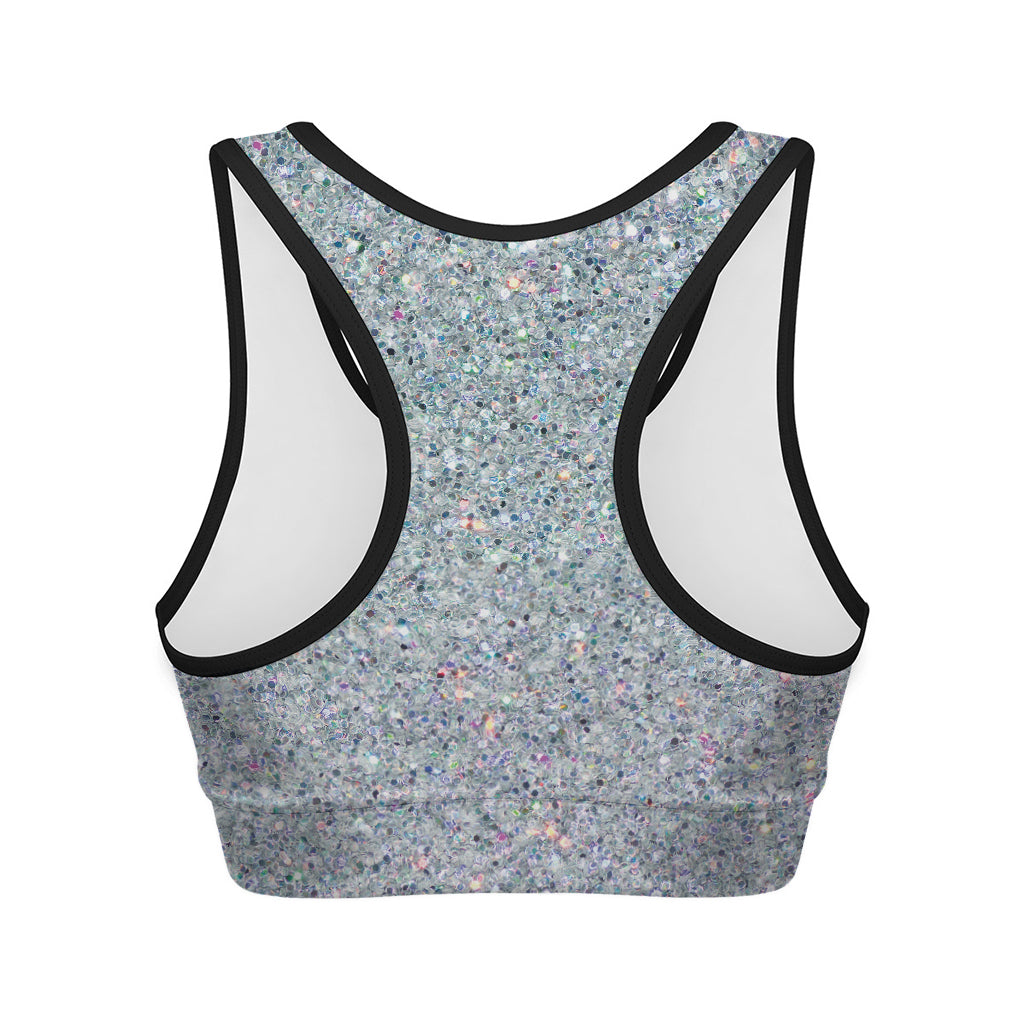 Diamond Glitter Artwork Print (NOT Real Glitter) Women's Sports Bra