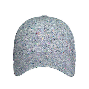 Diamond (NOT Real) Glitter Print Baseball Cap