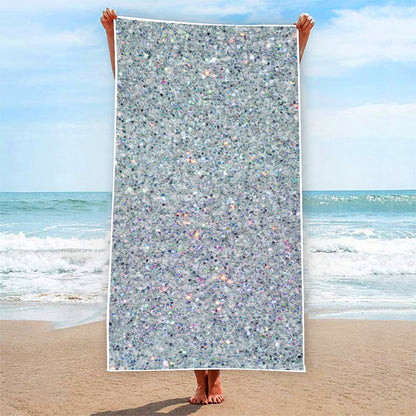 Diamond (NOT Real) Glitter Print Beach Towel