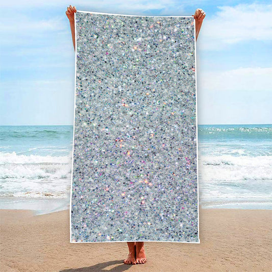 Diamond (NOT Real) Glitter Print Beach Towel