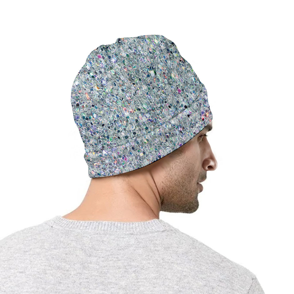 Diamond (NOT Real) Glitter Print Beanie