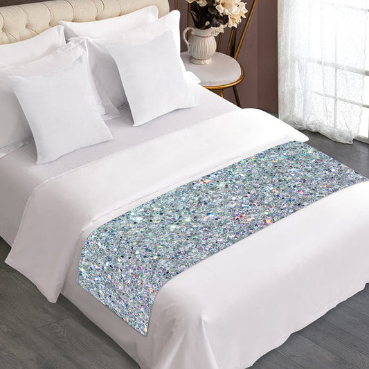 Diamond (NOT Real) Glitter Print Bed Runner