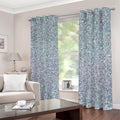Diamond (NOT Real) Glitter Print Dimout Grommet Curtains