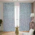 Diamond (NOT Real) Glitter Print Dimout Pencil Pleat Curtains