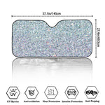 Diamond (NOT Real) Glitter Print Car Windshield Sun Shade