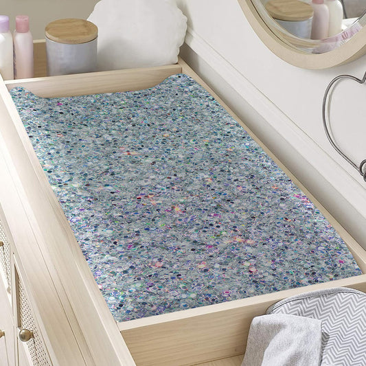 Diamond (NOT Real) Glitter Print Changing Pad Cover