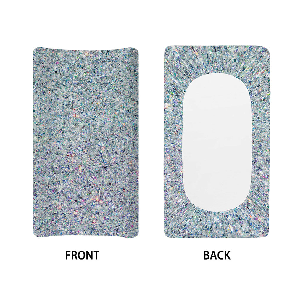 Diamond (NOT Real) Glitter Print Changing Pad Cover