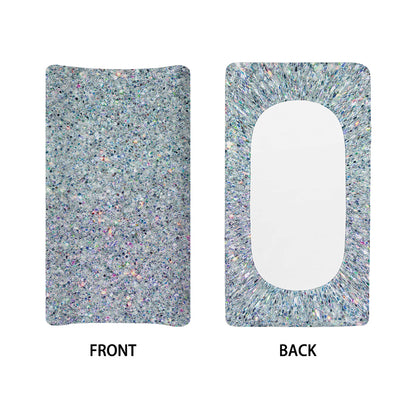 Diamond (NOT Real) Glitter Print Changing Pad Cover