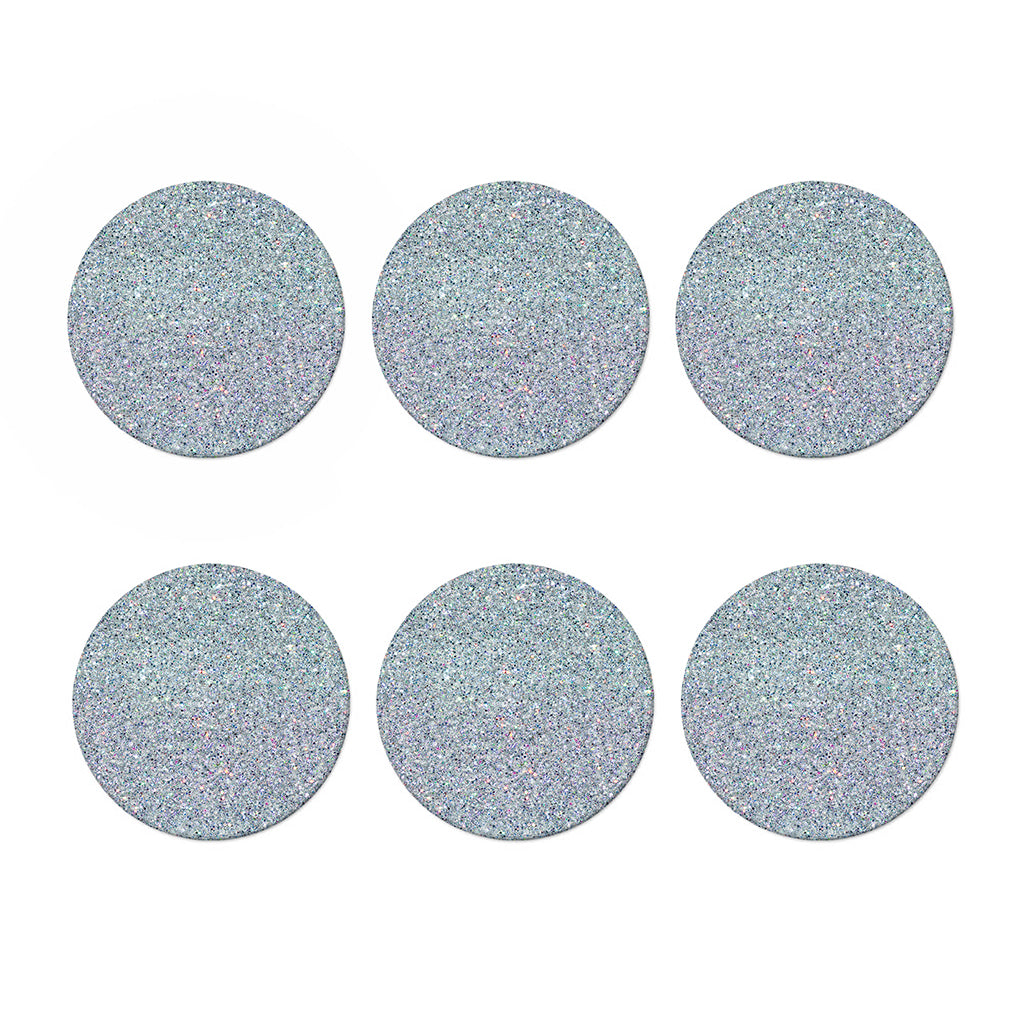 Diamond (NOT Real) Glitter Print Coaster Set