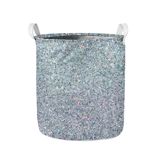 Diamond (NOT Real) Glitter Print Collapsible Laundry Basket