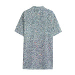 Diamond (NOT Real) Glitter Print Cotton Hawaiian Shirt