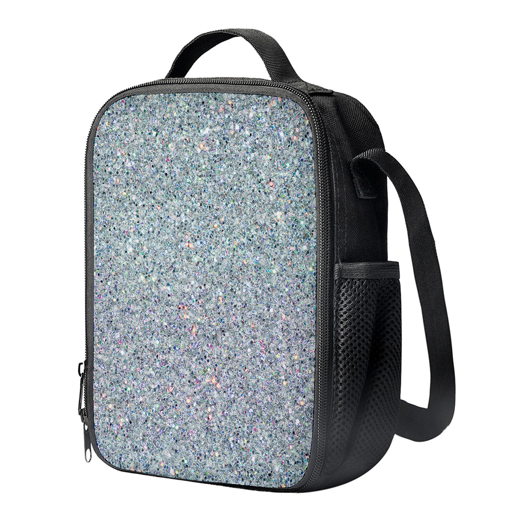 Diamond (NOT Real) Glitter Print Crossbody Lunch Bag