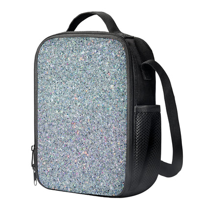 Diamond (NOT Real) Glitter Print Crossbody Lunch Bag
