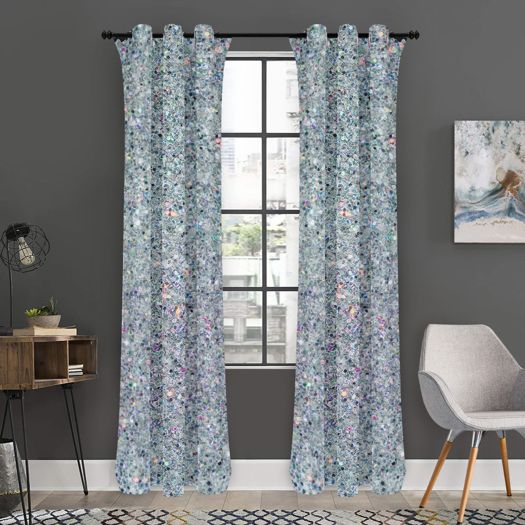 Diamond (NOT Real) Glitter Print Curtain