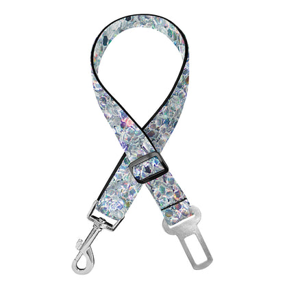 Diamond (NOT Real) Glitter Print Dog Seat Belt