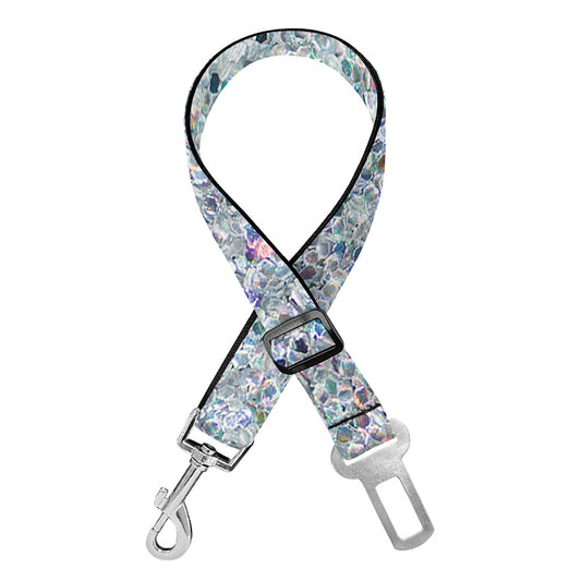Diamond (NOT Real) Glitter Print Dog Seat Belt