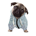 Diamond (NOT Real) Glitter Print Dog Zip Up Hoodie