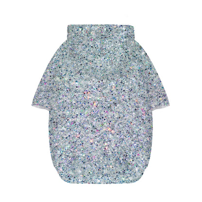 Diamond (NOT Real) Glitter Print Dog Zip Up Hoodie