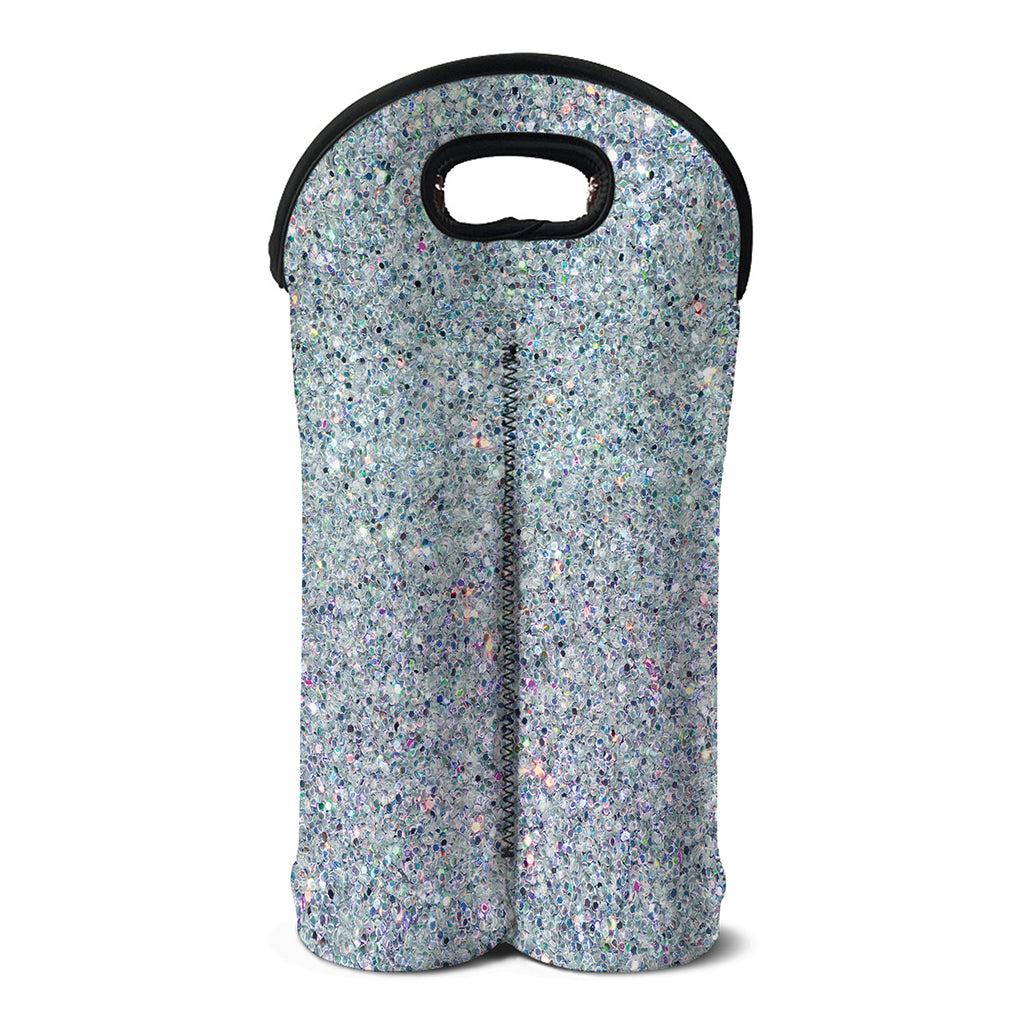 Diamond (NOT Real) Glitter Print Double Neoprene Wine Tote