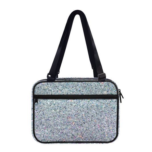 Diamond (NOT Real) Glitter Print Double Strap Bible Bag
