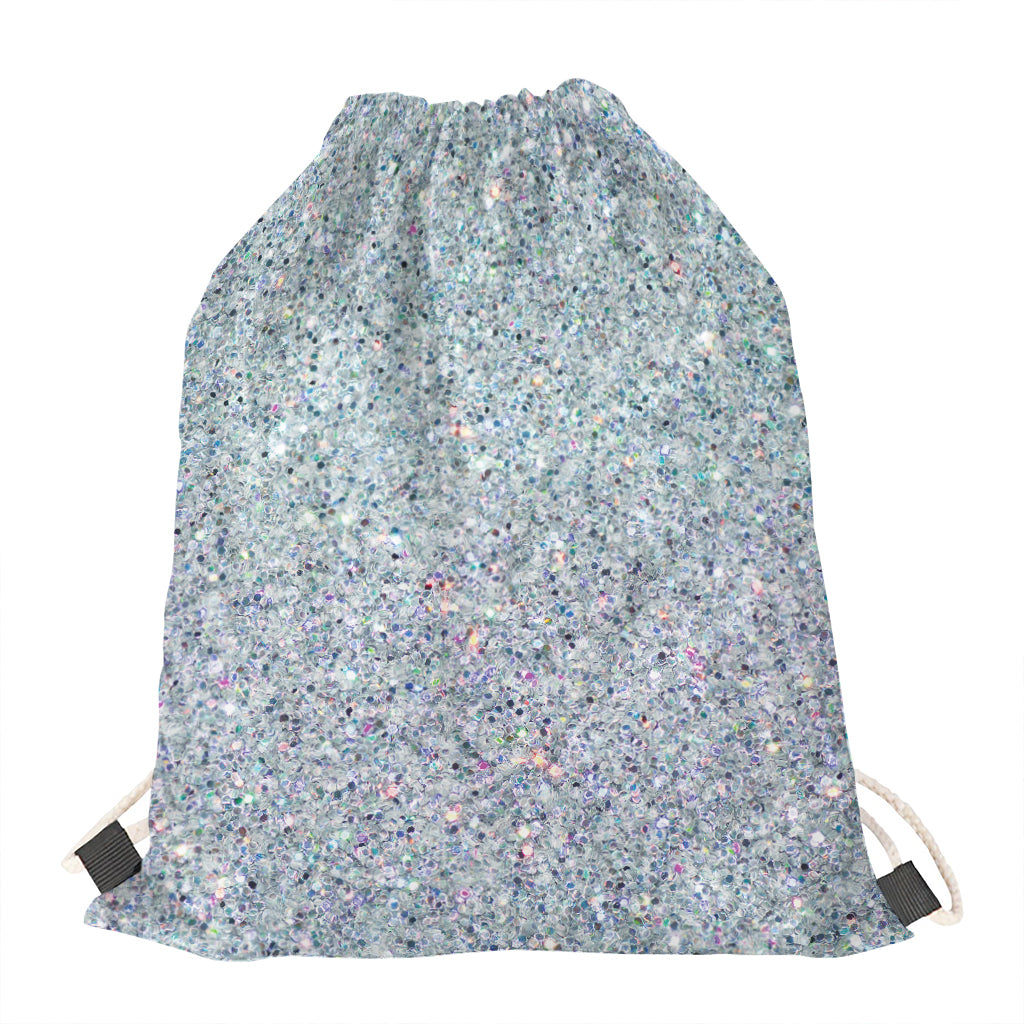 Diamond (NOT Real) Glitter Print Drawstring Bag