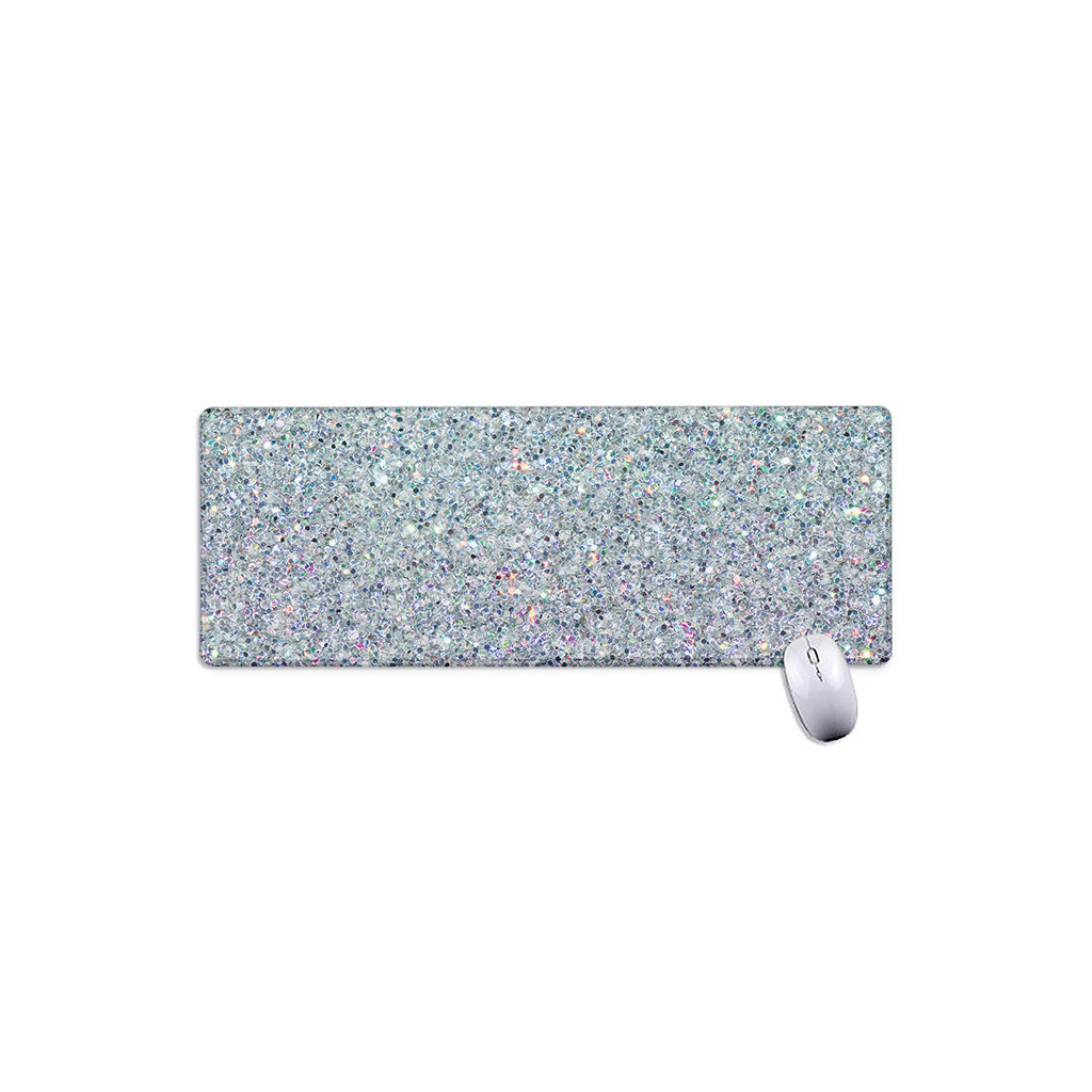 Diamond (NOT Real) Glitter Print Extended Mouse Pad