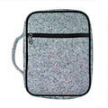 Diamond (NOT Real) Glitter Print Front Pocket Bible Bag
