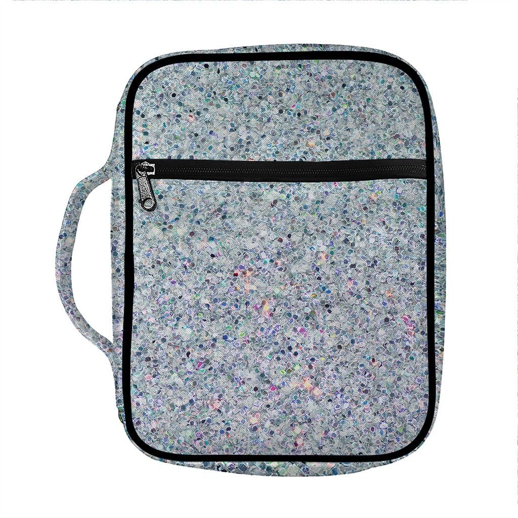Diamond (NOT Real) Glitter Print Front Pocket Bible Bag