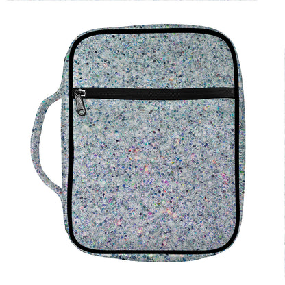 Diamond (NOT Real) Glitter Print Front Pocket Bible Bag