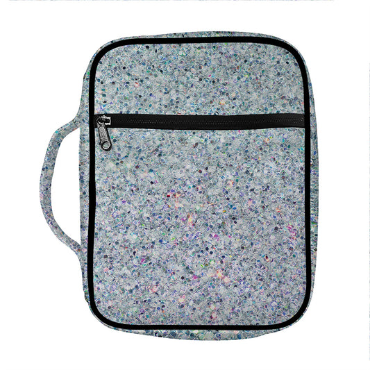Diamond (NOT Real) Glitter Print Front Pocket Bible Bag