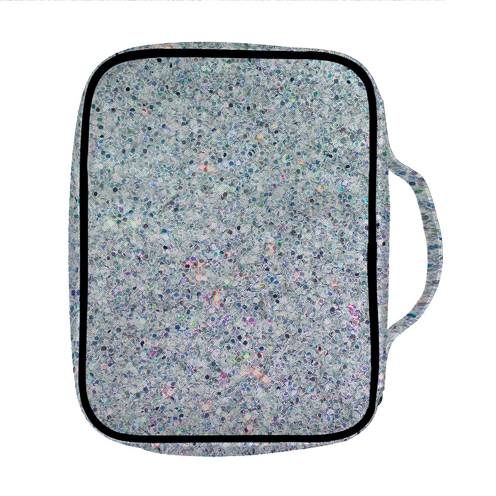 Diamond (NOT Real) Glitter Print Front Pocket Bible Bag