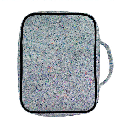 Diamond (NOT Real) Glitter Print Front Pocket Bible Bag