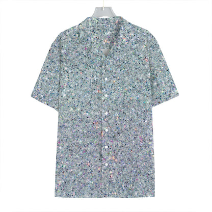 Diamond (NOT Real) Glitter Print Hawaiian Shirt