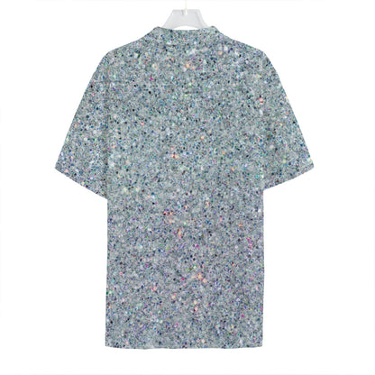 Diamond (NOT Real) Glitter Print Hawaiian Shirt