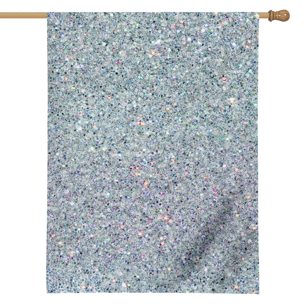 Diamond (NOT Real) Glitter Print House Flag