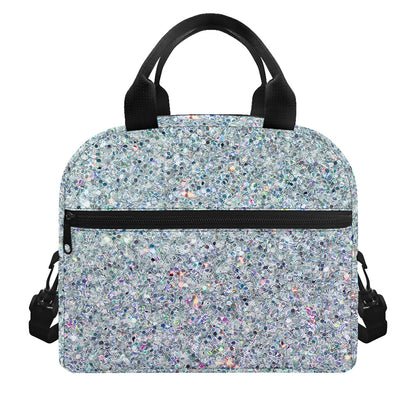 Diamond (NOT Real) Glitter Print Insulated Lunch Bag