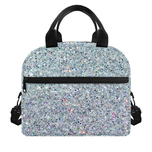 Diamond (NOT Real) Glitter Print Insulated Lunch Bag