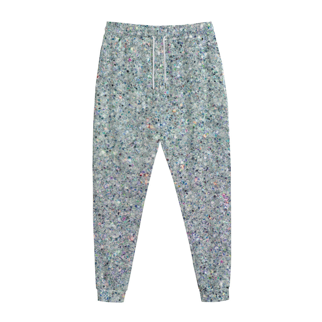 Diamond (NOT Real) Glitter Print Jogger Pants