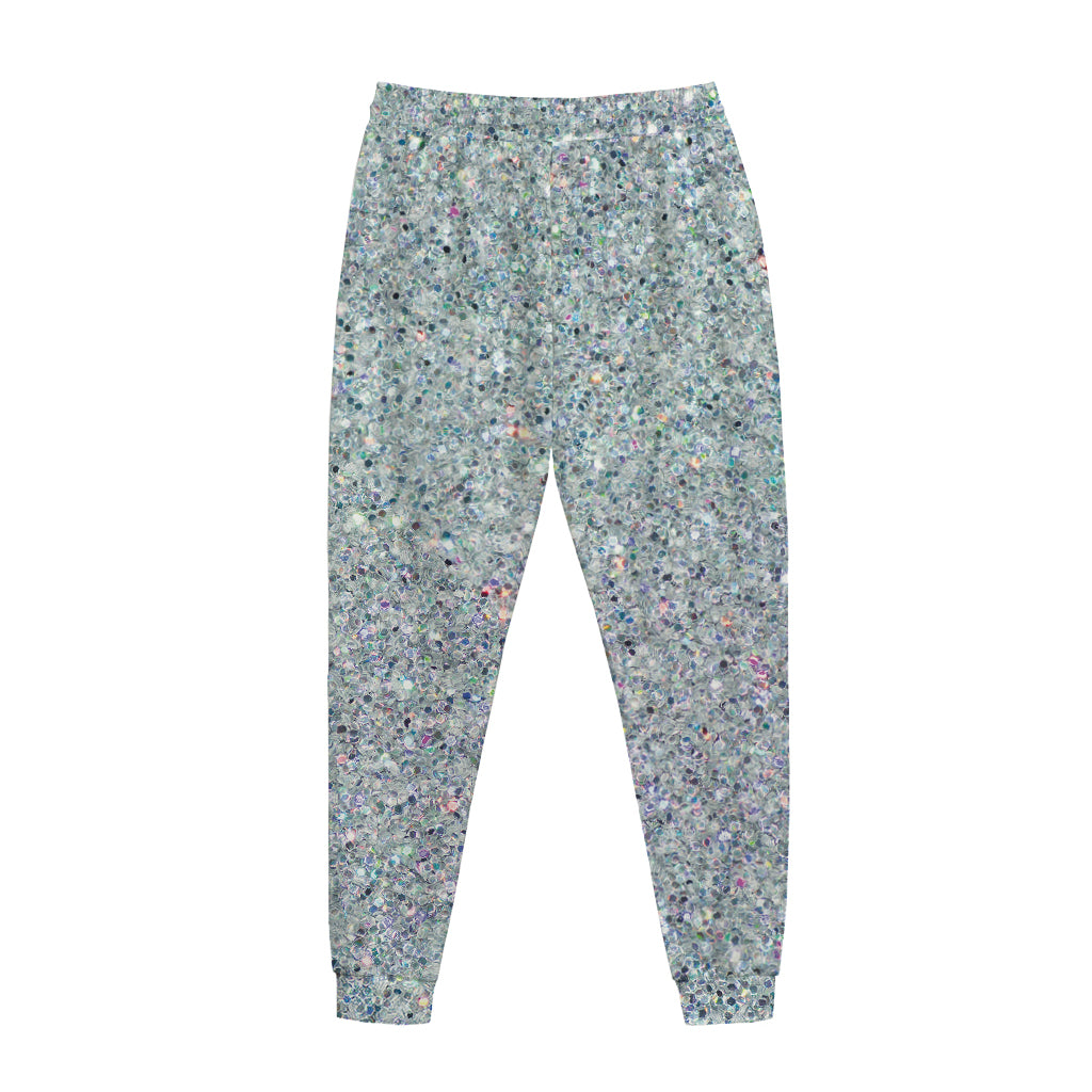 Diamond (NOT Real) Glitter Print Jogger Pants
