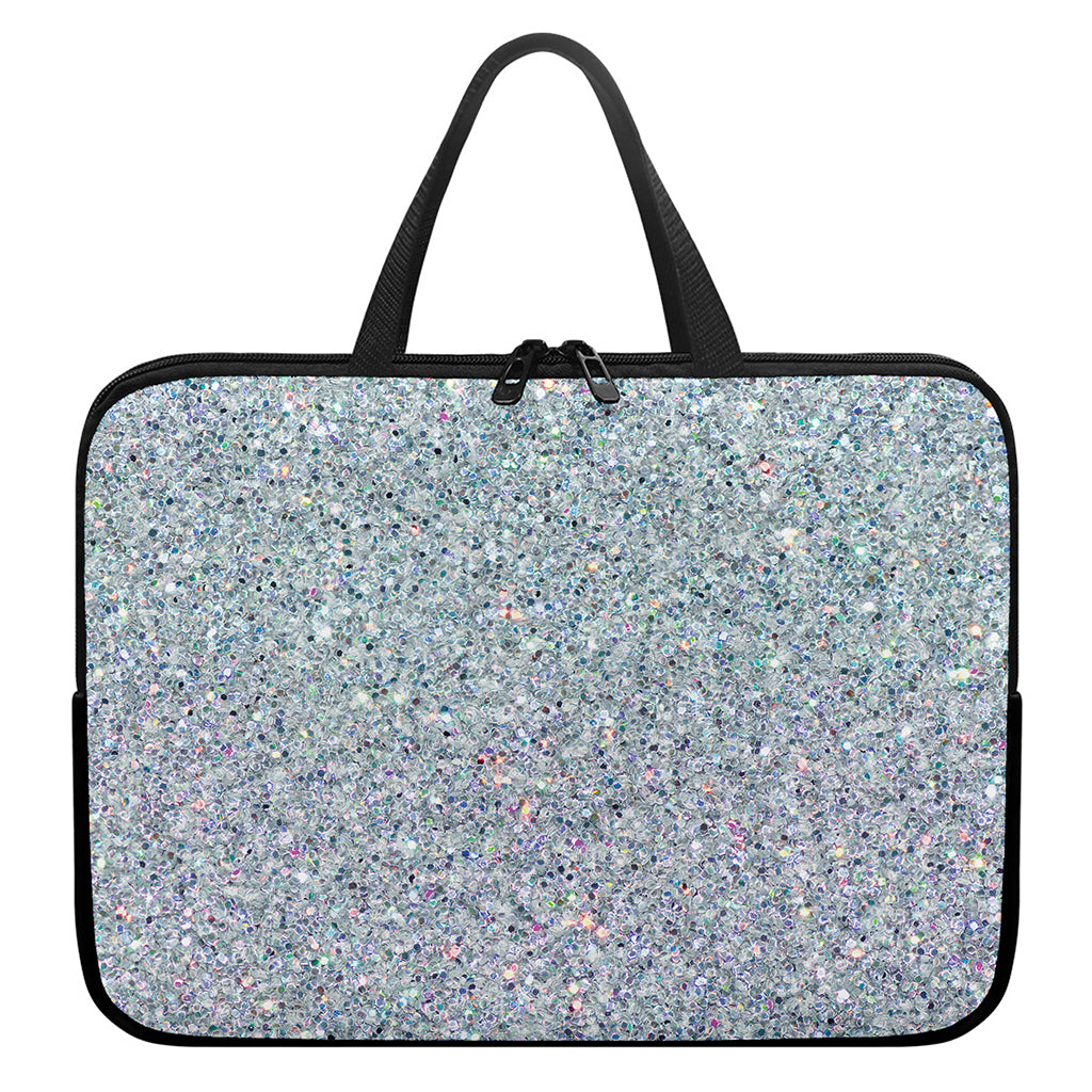 Diamond (NOT Real) Glitter Print Laptop Sleeve With Handle
