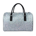 Diamond (NOT Real) Glitter Print Leather Duffel Bag