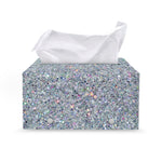Diamond (NOT Real) Glitter Print Leather Tissue Box Cover