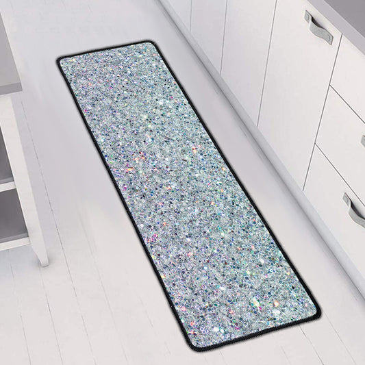 Diamond (NOT Real) Glitter Print Long Kitchen Mat