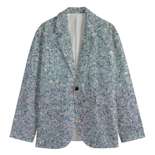 Diamond (NOT Real) Glitter Print Men's Blazer