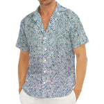 Diamond (NOT Real) Glitter Print Men's Deep V-Neck Shirt