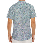 Diamond (NOT Real) Glitter Print Men's Deep V-Neck Shirt