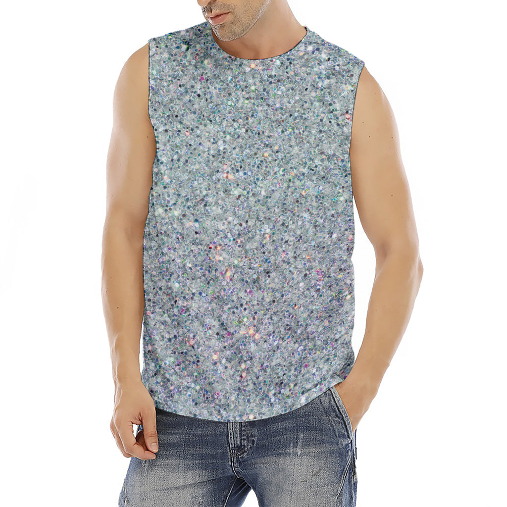 Diamond (NOT Real) Glitter Print Men's Fitness Tank Top
